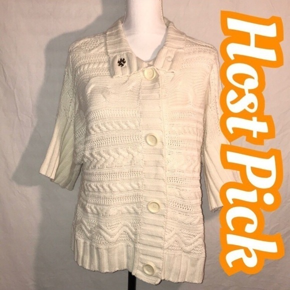 ✅6X Host Pick✅ Michael Kors Button Up Sweater, Medium - Picture 1 of 5